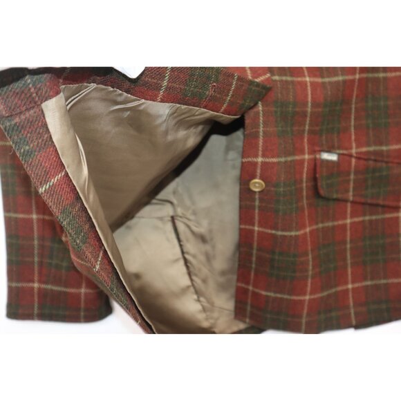 Faconnable Wool Cashmere Blend Plaid Coat Mens M Button Preppy Old Money - Picture 6 of 12